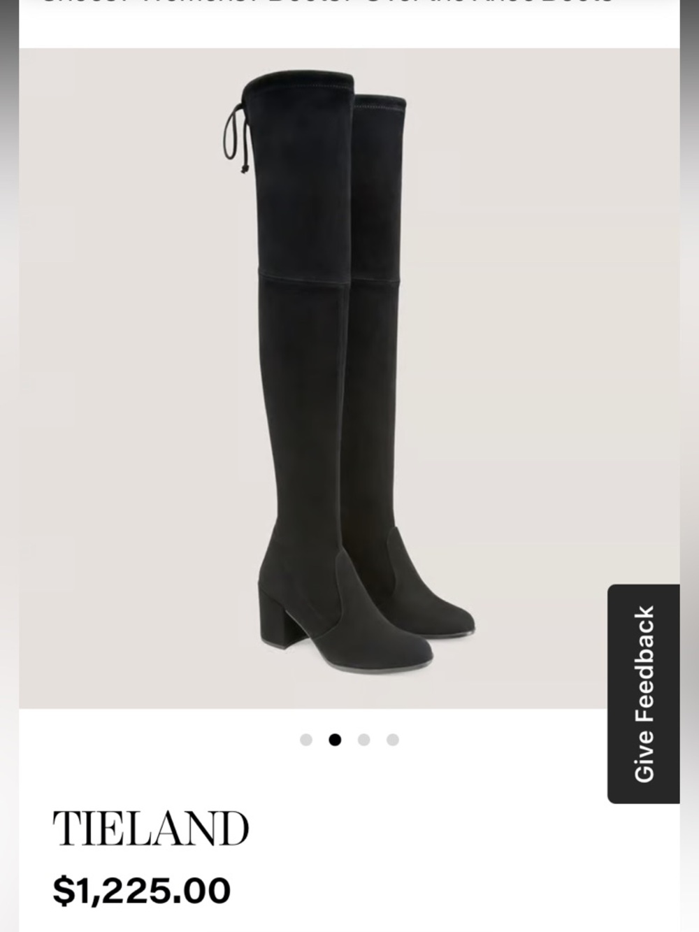 Black Suede Over-the-Knee Stuart Weitzman Tieland Block Heel Boots